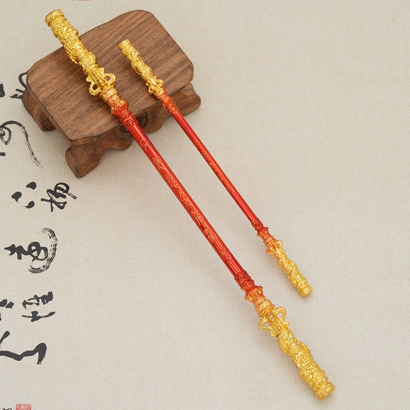 Black Myth Wukong Stick Model, Sun Wukong Electroplated Stainless Steel Stick ยาว 15 ซม.