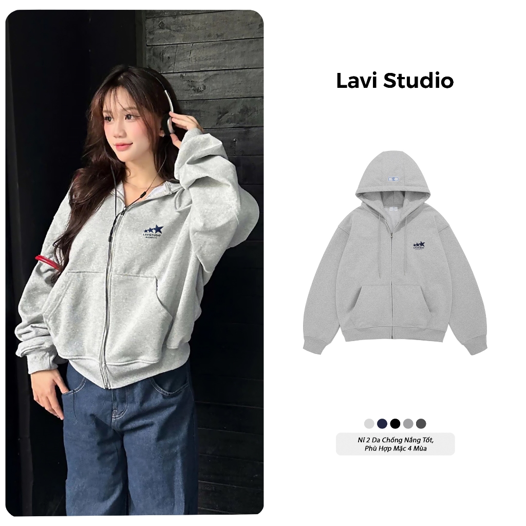 Lavi Studio Zip Hoodie 2-Skin Fabric Good Sun Protection/แท้
