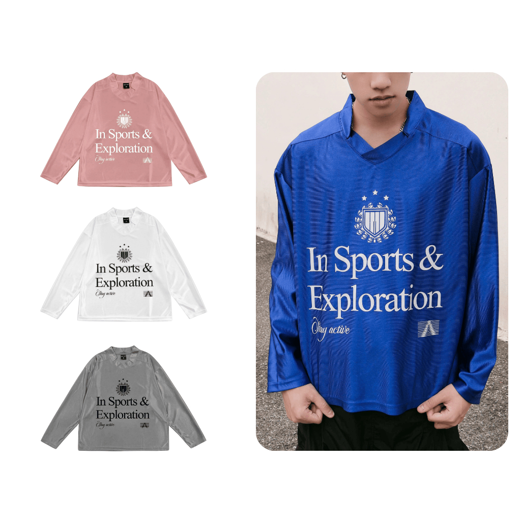 เสื้อแขนยาว Active Odin Club เสื้อกีฬาแขนยาวผ้ามันเงาเนื้อนุ่ม สไตล์สตรีท