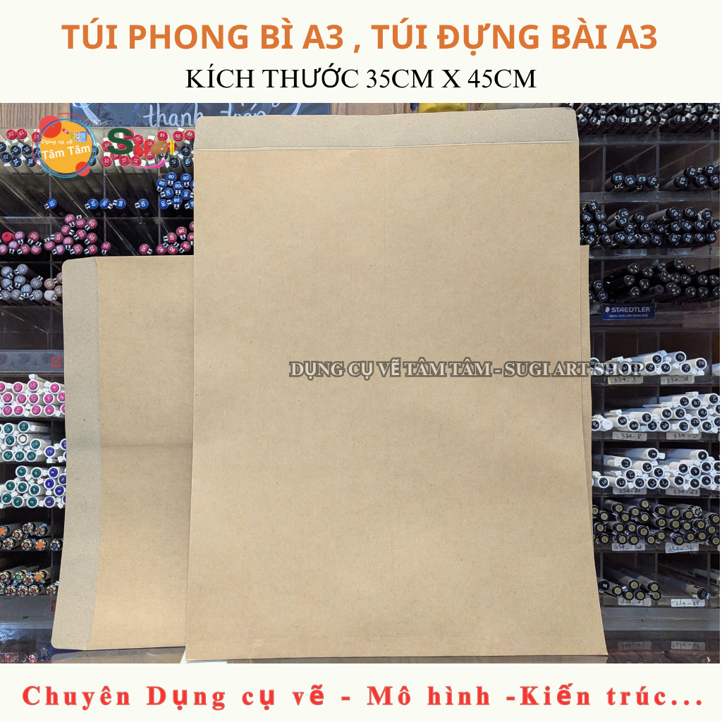 [ Combo ] ถุงซอง A3, ซองใส่บัตร A3, ซองกระดาษคราฟท์ A3, [ Sugi Art Shop ]