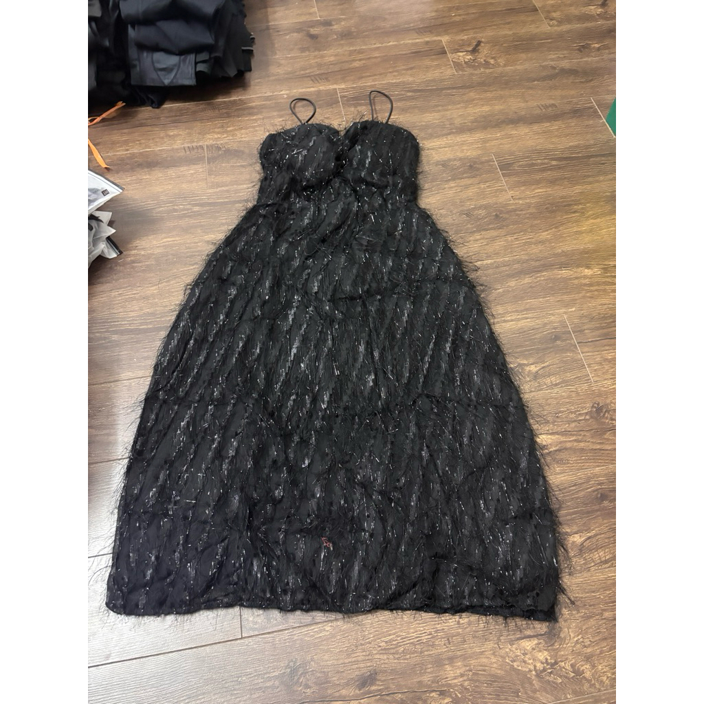 ใหม่. เดรสยาวบานสีดําต่ํากว่า 45กก. gl4