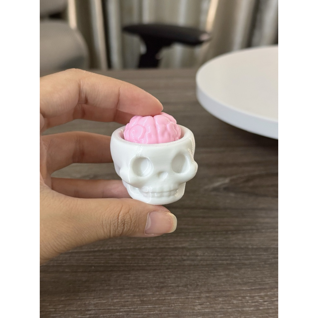 Unique - ตลก Clicker Fidget SKULL BRAIN ของเล่น คลิกสนุก ช่วยผ่อนคลายและลดความเครียด