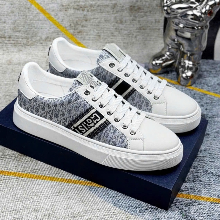 ของแท้ D1_orr รองเท้า As Pictured 100% ปัก Sole Full Bill Box, D1_o รองเท้าผ้าใบสีขาวผู้ชายสีดําสําห