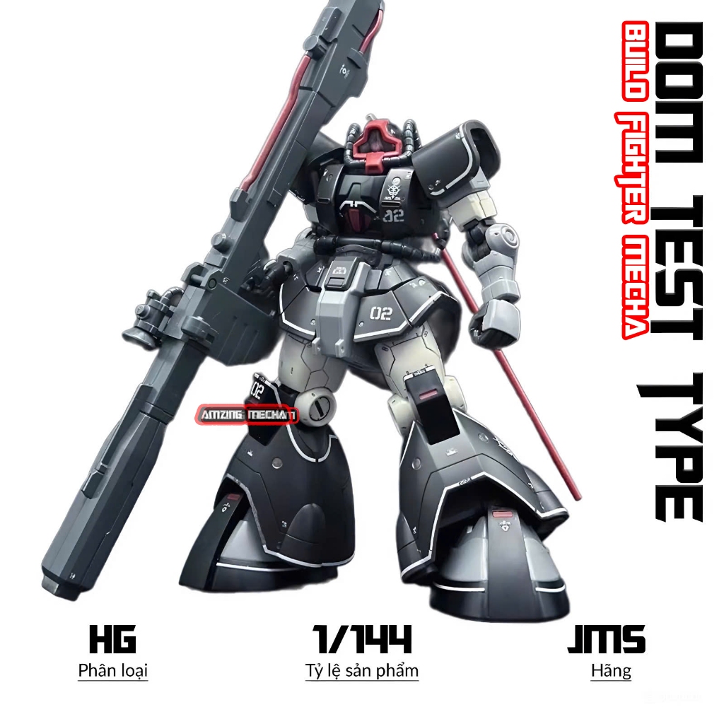 HG Dom Test Type Model, ชุดสูทมือถือ 1/144, ของเล่นประกอบพลาสติก