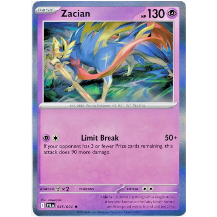 [การ์ดโปเกมอน TCG] 045/094 Zacian Holo