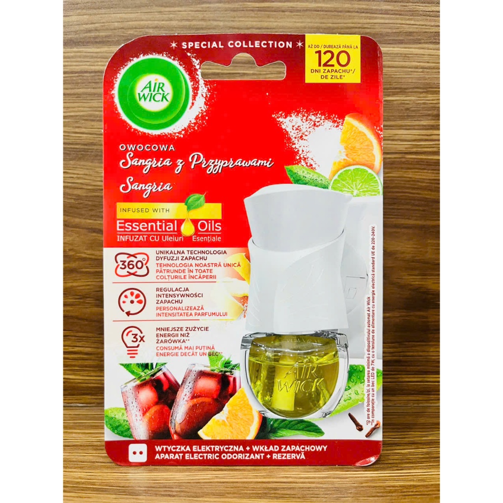 Air Wick AWK9473 Spiced Fruity Sangria Plug-in Essential Oil Set 19ml (กลิ่นส้ม มะนาว กานพลู)