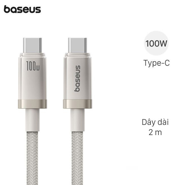 สาย Type C - Type C 2m Baseus Titanium Alloy CB000136 ของแท้12เดือน