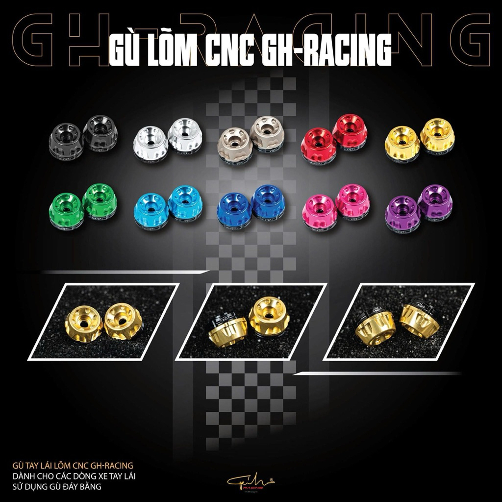 GH Racing hump แฮนด์อลูมิเนียม ยี่ห้อ V2 CNC (ราคา 1 คู่)