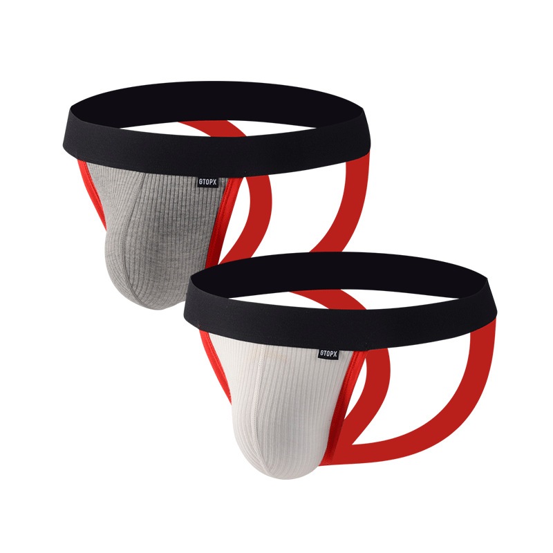 GT003-กางเกง JocksTrap GTOPX ขอบเอวสีแดง แฟชั่น ไดนามิก สไตล์เพื่อสุขภาพ ใหม่ 2026