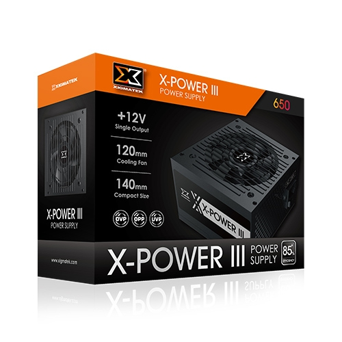 คอมพิวเตอร์ แหล่งพลังงาน XIGMATEK X-POWER III X650 / 80Plus (ความจุจริง 600w)