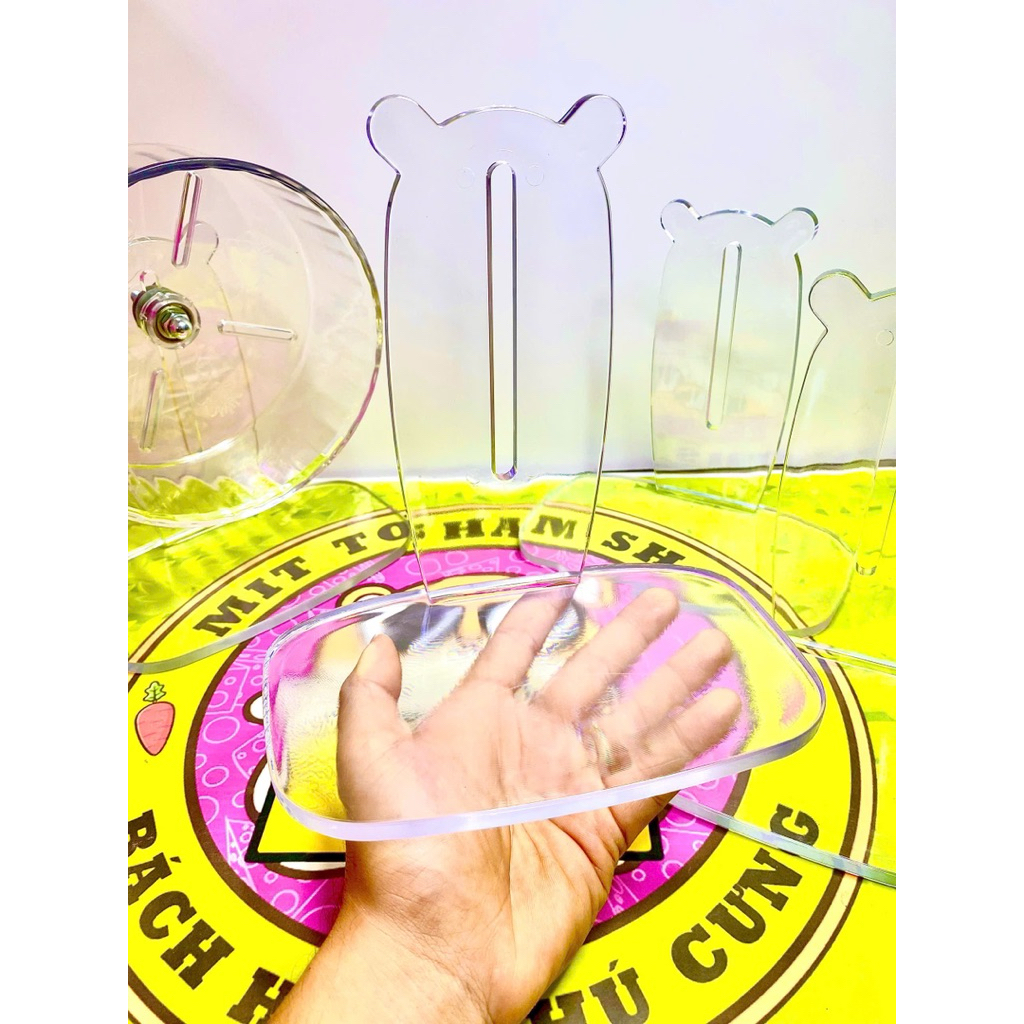 HAMSTER WHEEL MOUNTED MICA BASE – NOISE-PROOF, SUPER STURDY HAMSTER MOUSE WHEEL BASE