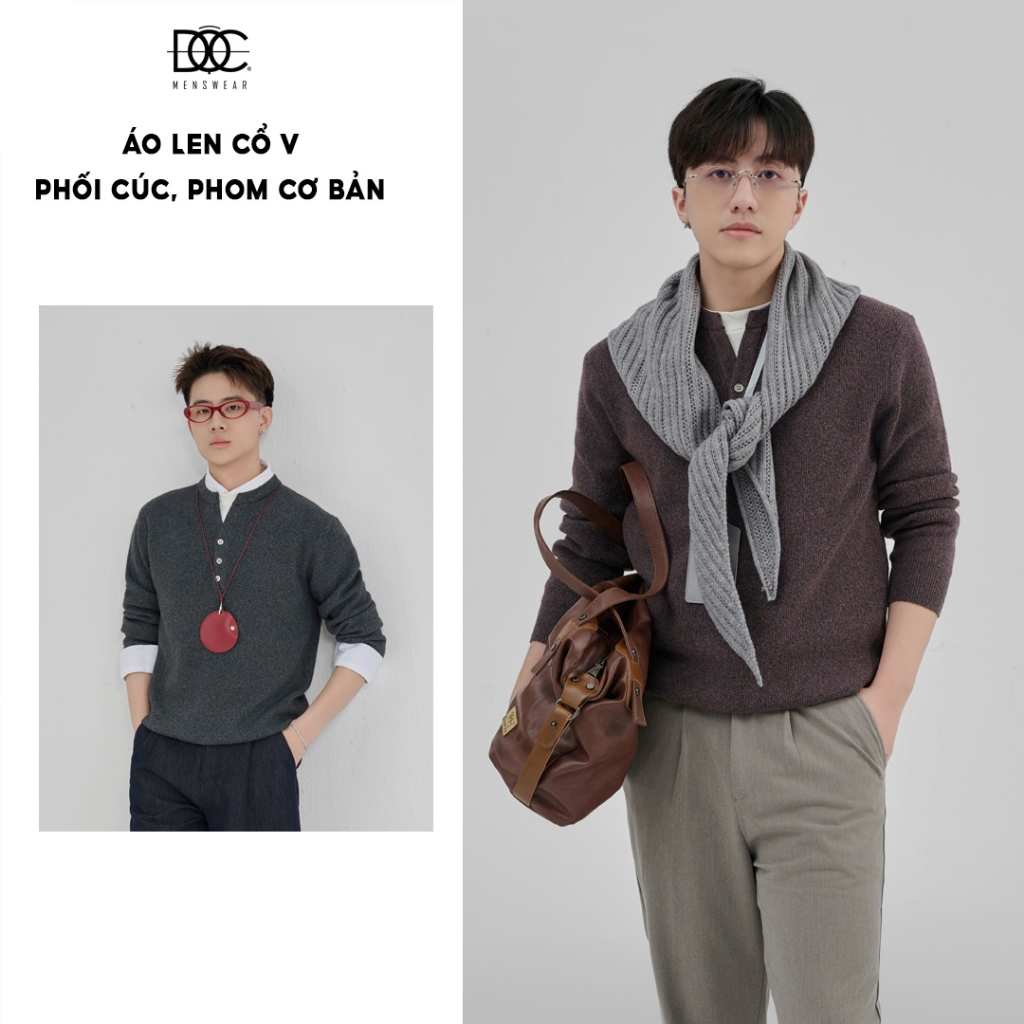 MENSWEAR UNIQUE V-NECKLACE MENS SWEATSHIRT - AL459