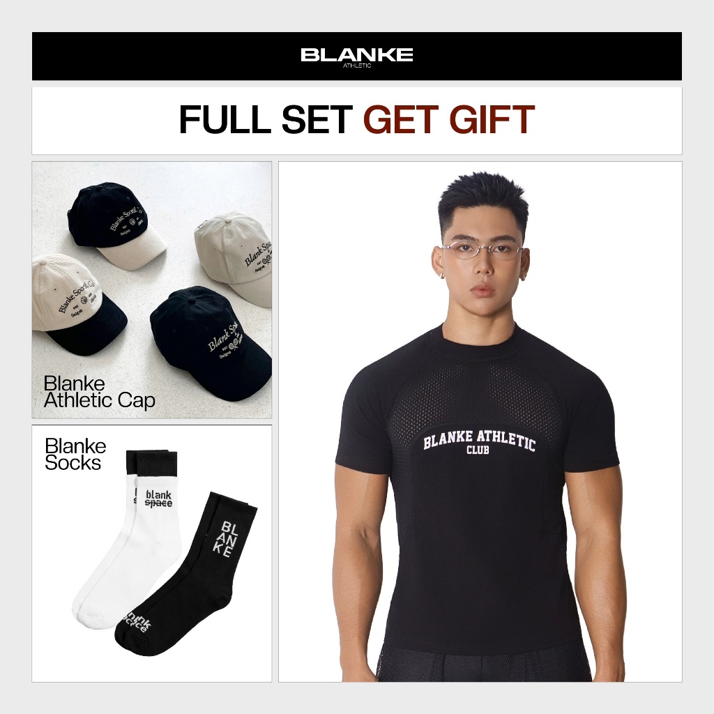 MESHMER TEE BLAKE BLANKESPACE เสื้อยืดผ้าฝ้าย 4 ทิศทาง Unisex ราคา ถูกที่สุด ดีลบีเคเค แกลเลอรีภาพที่ 2