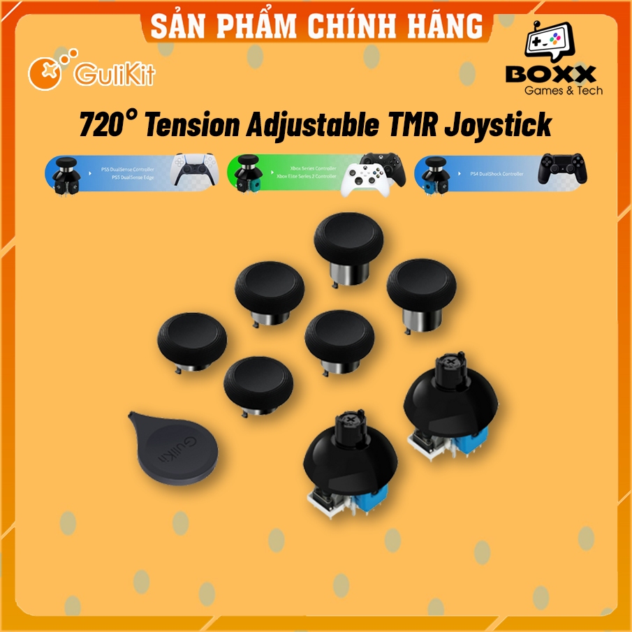 จอยสติ๊ก Gulikit 720 Tension Adjustable TMR Analog replacement สําหรับ PS4, PS5, Pro Controller, Xbo