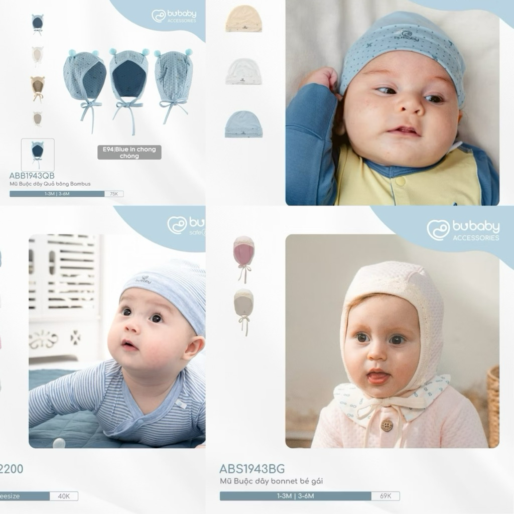 BUBABY หมวก Bubaby สําหรับเด็กชายและเด็กหญิง