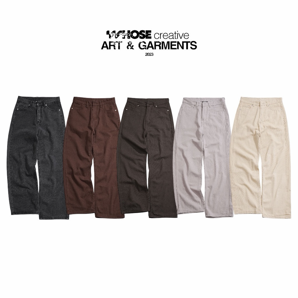 WIDE STRAIGHT JEANS WHOSE - กางเกงยีนส์ขากว้าง STRAIGHT Hoes Studio