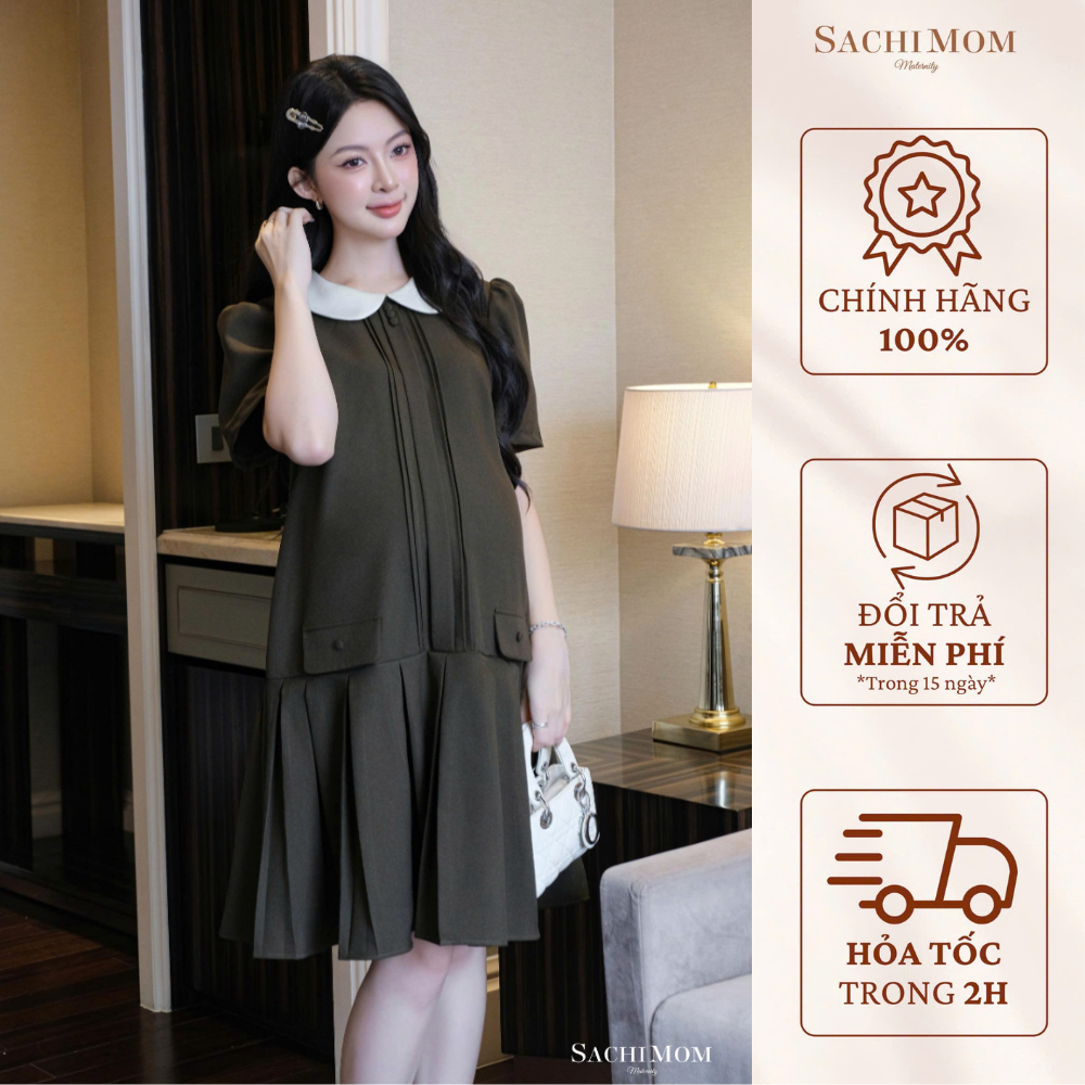 SACHIMOM Gown DRESS - CARLYN DRESS จีบสํานักงาน