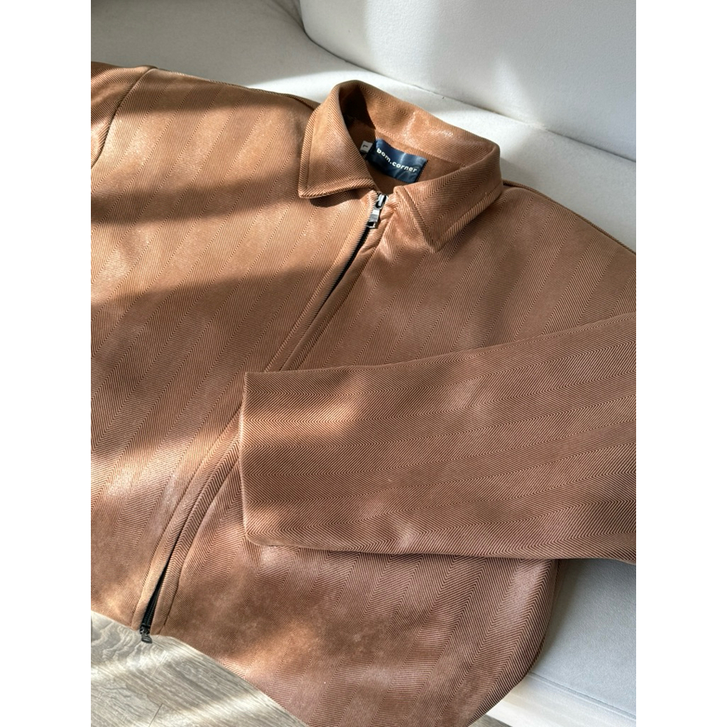 Boxy suede Jacket - Lacy Jacket - BOM.CORNER