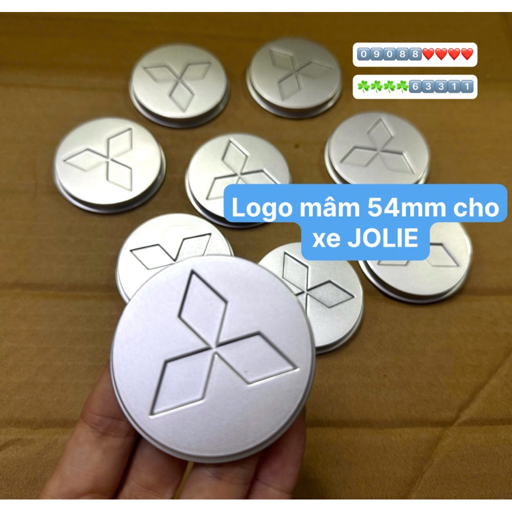 JOLIE - ขอบล้อ 54 มม. โลโก้สําหรับ Mitsubisi JOLIE logochupmamjolie