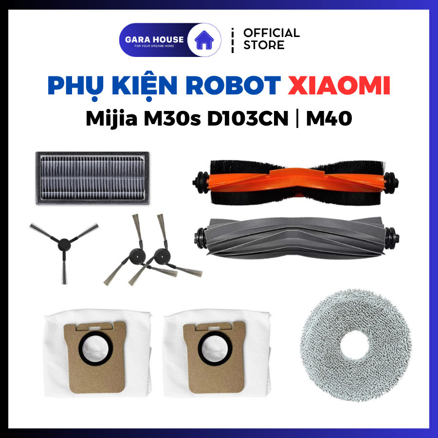 Xiaomi Mijia M30S D103CN เครื่องดูดฝุ่นหุ่นยนต์อุปกรณ์เสริม - Mijia M40 D110CN_ Mijia H40 D101CN - เ