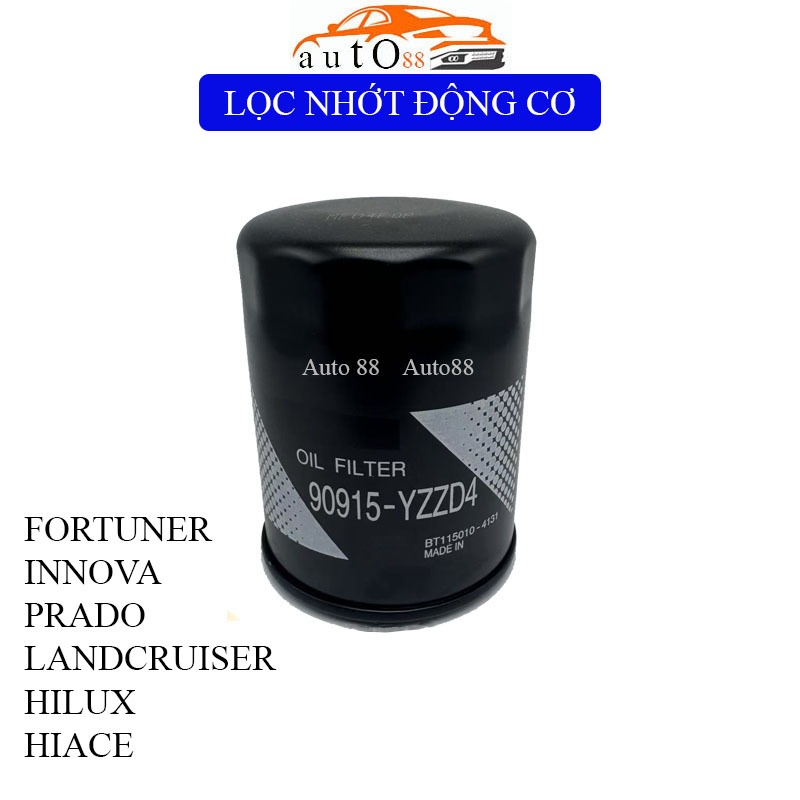 (A270) กรองน้ํามันเครื่องสําหรับ Fortuner, Innova, Prado, Landcruiser, Hilux, Hiace OEM (90915YZZD4/