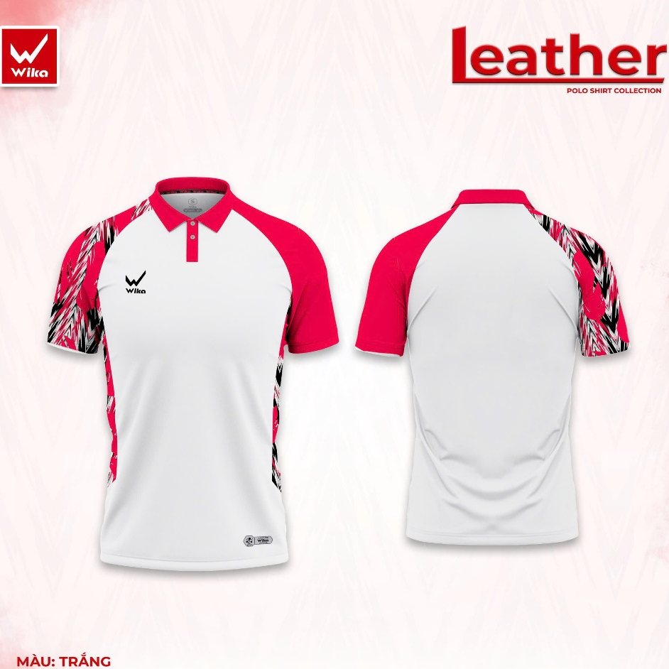 Wika Wika เสื้อโปโลกีฬา Wika Leather 4-Way Stretch Absorbent สบายการเคลื่อนไหวสวมใส่ทุกวันสําหรับผู้