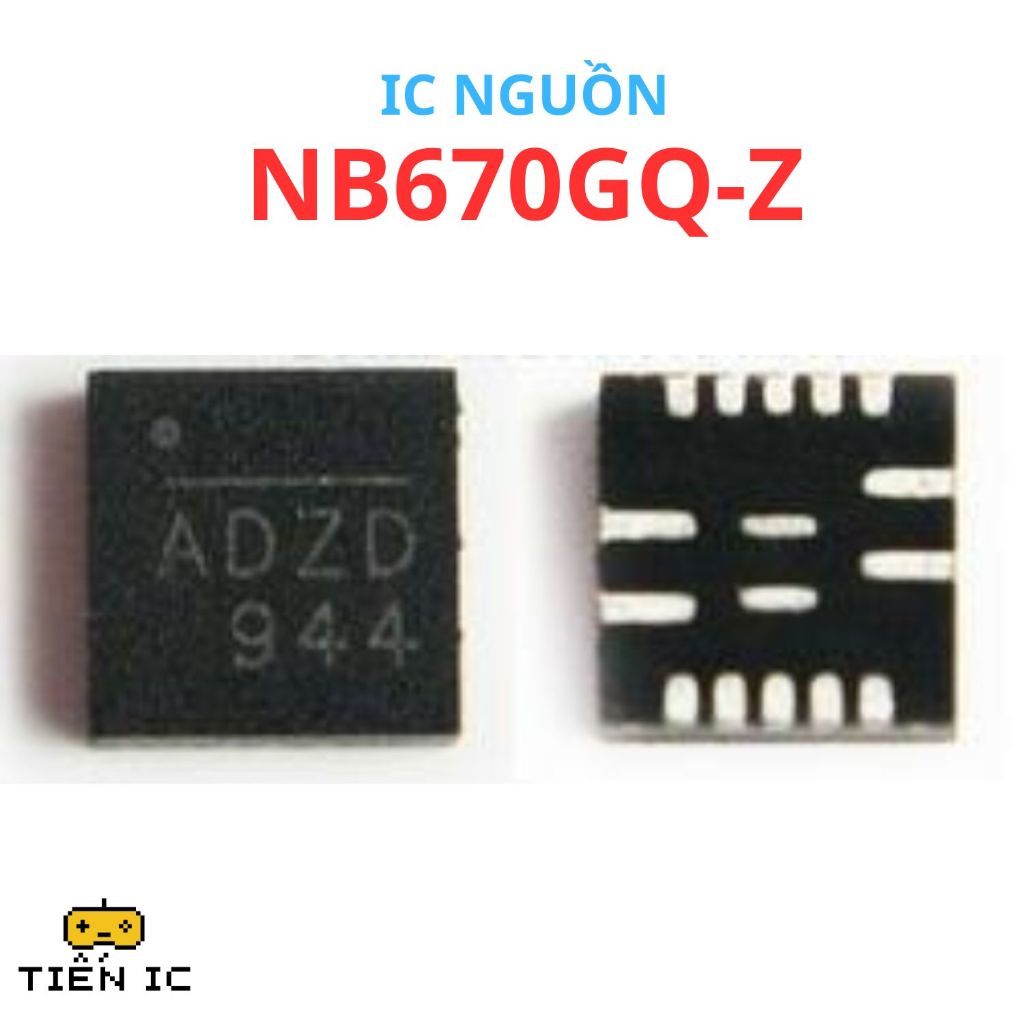 NB670GQ NB670 670 ADZ NB670GQ-Z (รหัส ADZ) - Synchronous Buck Power Control IC 24V/6A (QFN-16) | ไทน