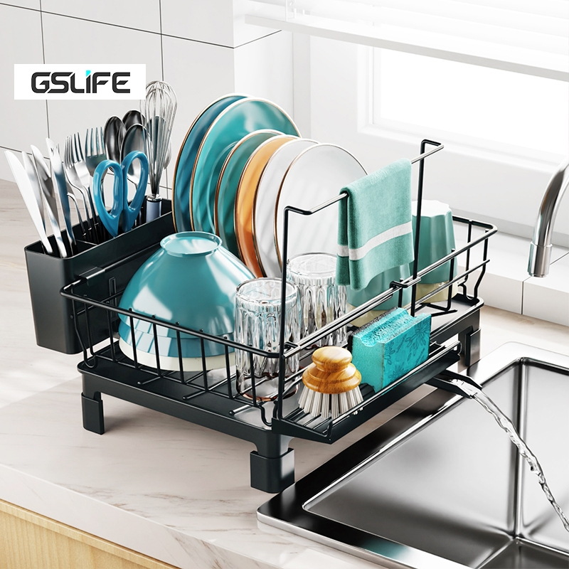 Gslife Smart Dish Rack - ชั้นวางตะเกียบและช้อนและถาดระบายน้ํา, การออกแบบการนําน้ําอัจฉริยะ