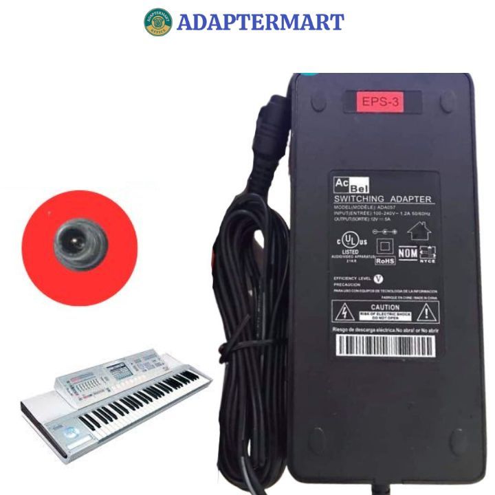 แหล่งจ่ายไฟสําหรับ KORG M3 M3-61, M3-73, M3-88, M3M KA300 12V 5a K50