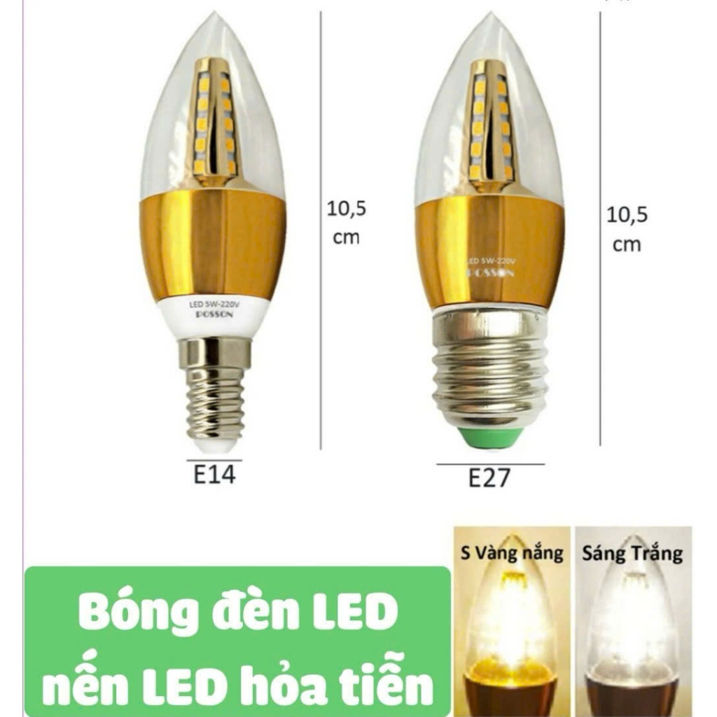 ไฟ LED 5W BULB CANDLE/BEARD E14 E27