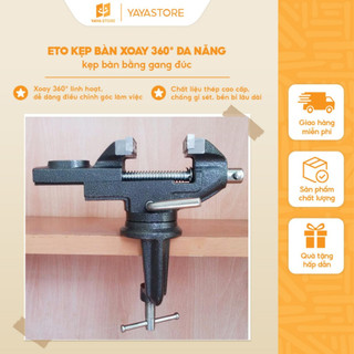 Eto kẹp bàn xoay 360 độ- Ê TÔ kẹp bàn bằng gang đúc