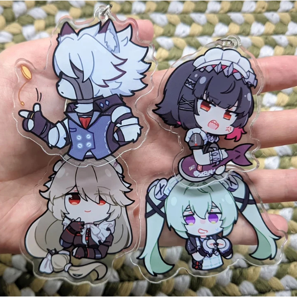 พวงกุญแจอะคริลิค Zenless Zone Zero (ZZZ) – เสน่ห์ตัวละครรวม Lycaon, Ellen Joe, Corin Wickes, Alexand