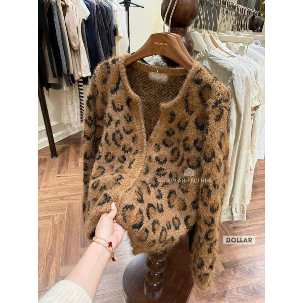 QC เสื้อขนสัตว์ขนสัตว์เสือดาว cdg