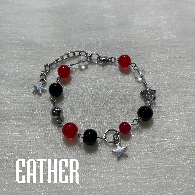 "สีดํา jvck" ۶ y2k สร้อยข้อมือและสร้อยข้อมือโซ่ส่วนบุคคลสําหรับผู้ชายและผู้หญิง [eather]