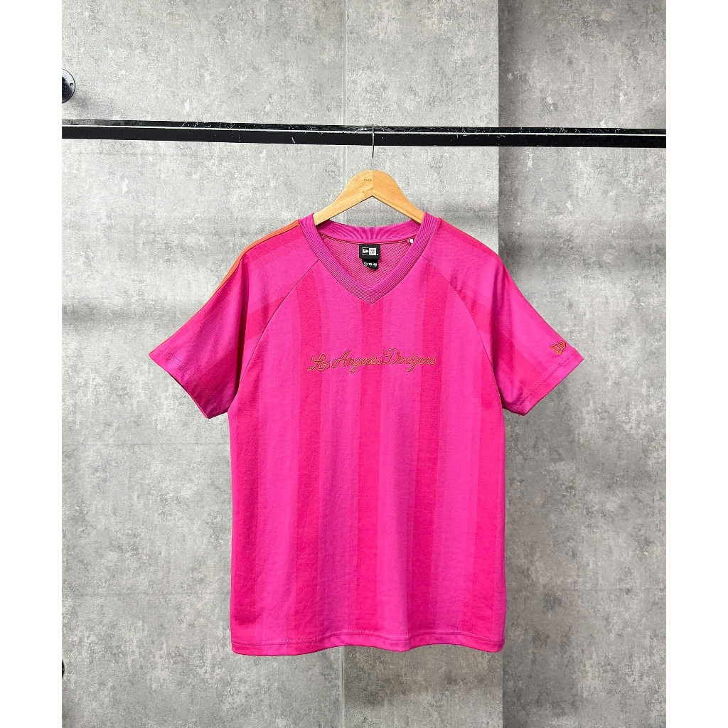 (GENUINE) NEWERA LA DODGERS PINK STRIPED SHIRT T10 - 18745489