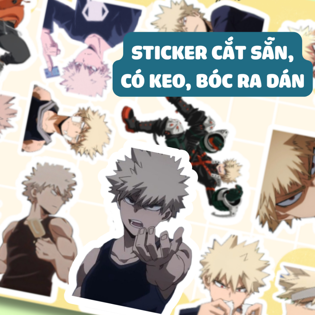 ชุดสติ๊กเกอร์ Bakugo 50 ชิ้น hero Academy Bakugo Katsuki My hero academia สติ๊กเกอร์ไม่อิจฉา