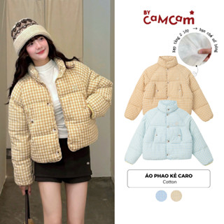 เสื้อชูชีพตาหมากรุก Bycamcam เสื้อชูชีพเบาะแสงซับผ้าฝ้ายหนาช…