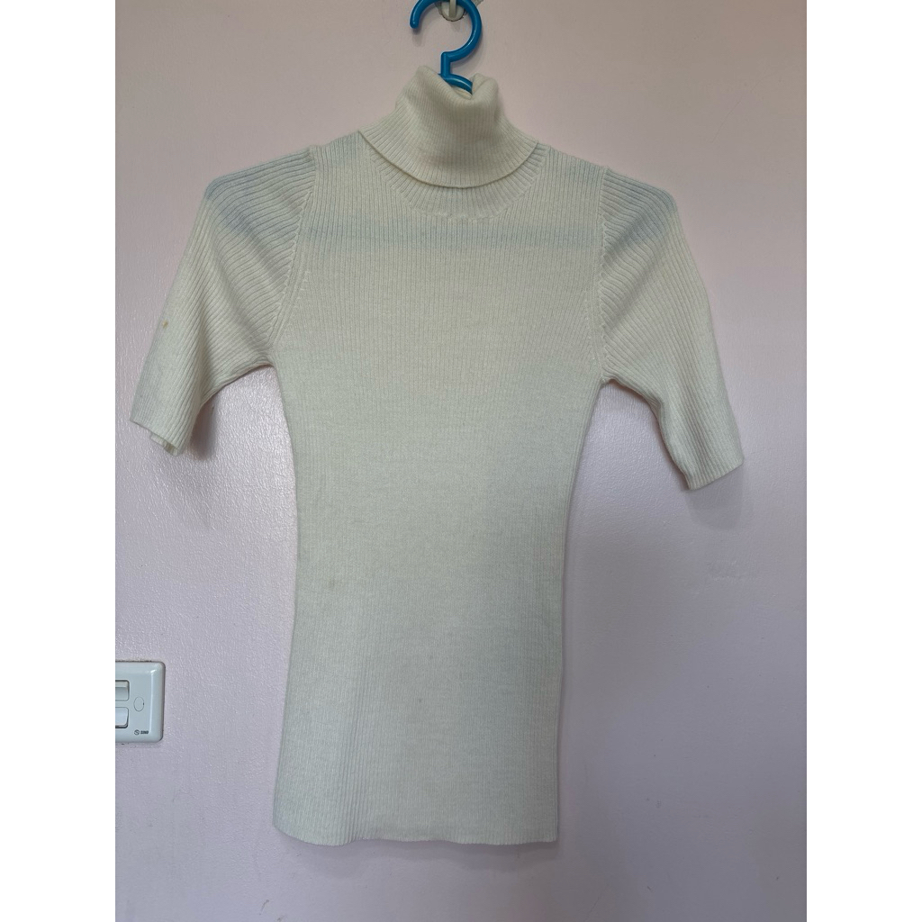 Comme ca ism เสื้อสเวตเตอร์แขนกุดคอเต่า 2 มือญี่ปุ่น ไซส์ SM