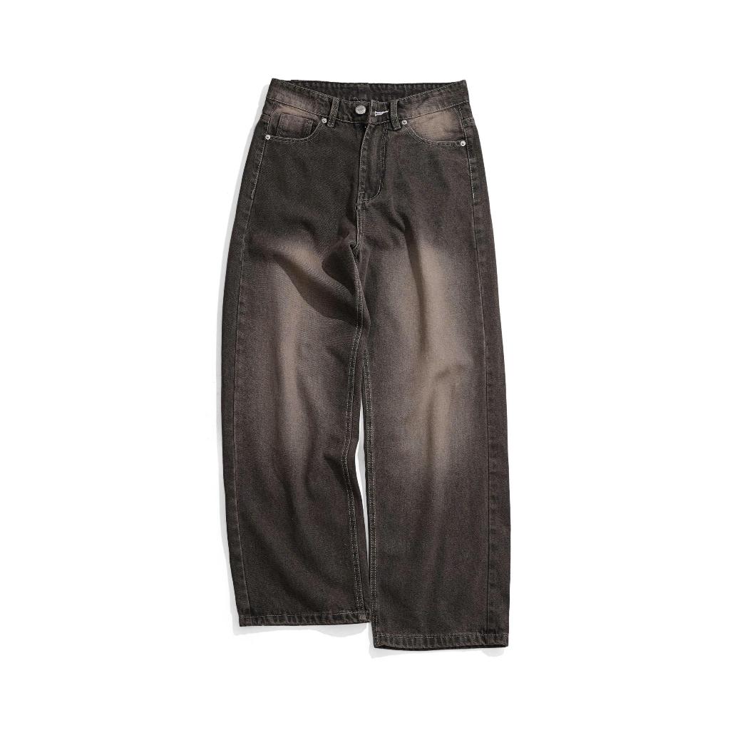 Faded Black WIDE STRAIGHT JEANS WHOSE - กางเกงยีนส์ขากว้าง STRAIGHT Hoes Studio 2033