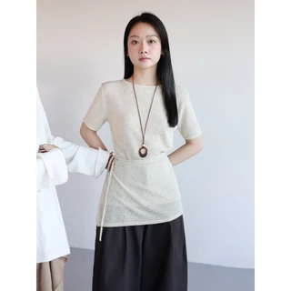 เช่น สเวตเตอร์แขนสั้นผสมหลายรูปแบบ | เสื้อปิดเสียง