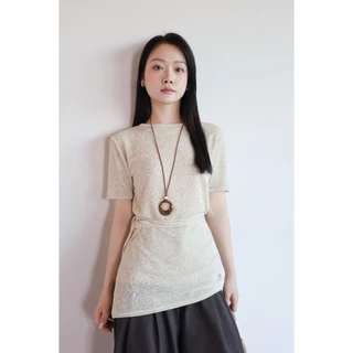 เช่น สเวตเตอร์แขนสั้นผสมหลายรูปแบบ | เสื้อปิดเสียง