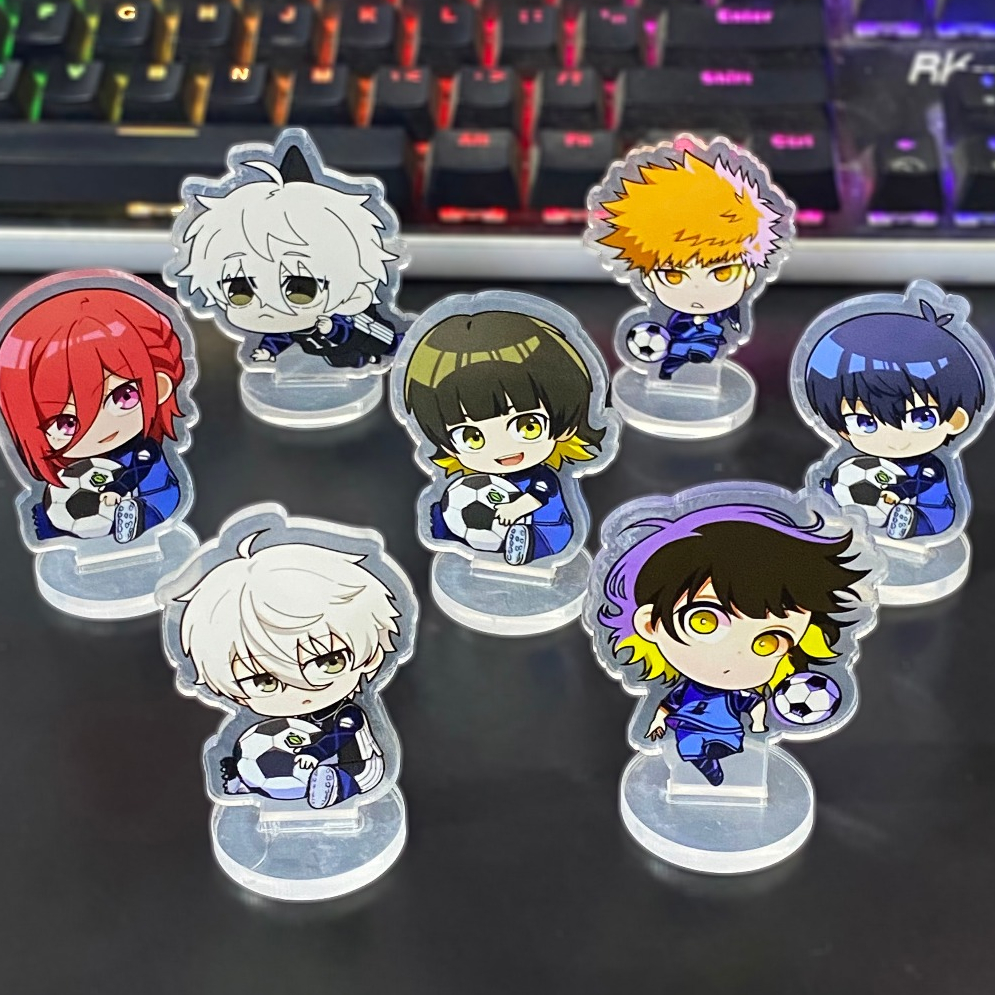 6CM Blue Lock ภาพวาดแก้วอะคริลิคโมเดล Yukimiya Sae Nagi
