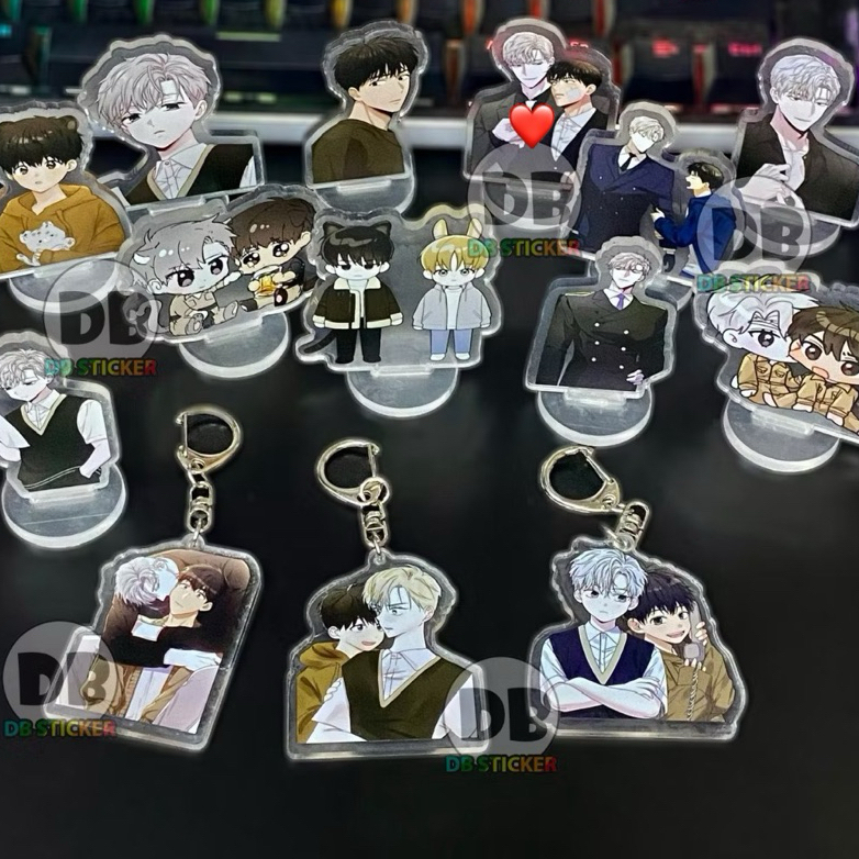 โมเดล 6 ซม. พวงกุญแจ Passion Passion ภาพวาดแก้วอะคริลิค standee Boylove BL Manhwa