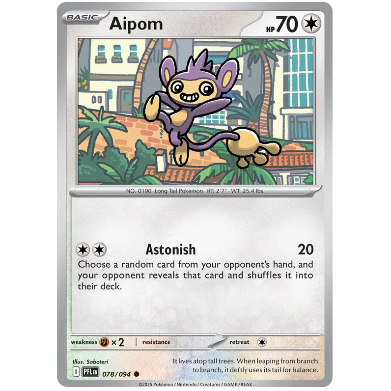 Pokemon TCG - Aipom - Common - 078/094 - PFL