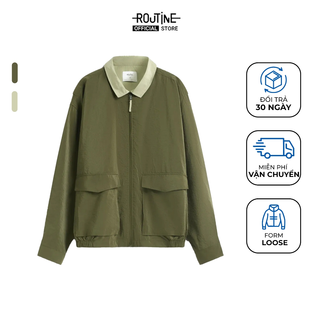 เสื้อแจ็คเก็ตกระเป๋าคอปกปกติ - Routine 10F24JAC013