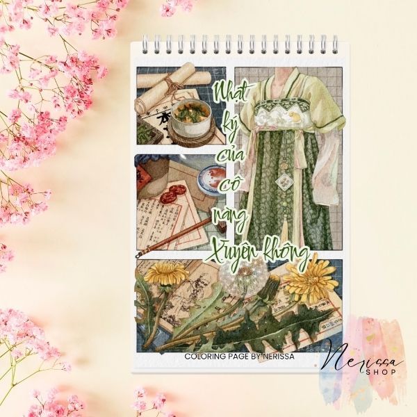 ภาพระบายสี A4 & A5 ไดอารี่เด็กผู้หญิงผ่านอากาศ