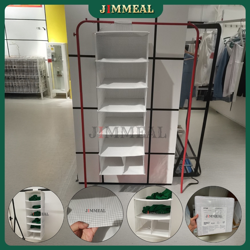 [ของแท้] [IKEA] IKEA STUK ตู้แขวน ชั้นวางแขวนเสื้อผ้า ตู้ผ้า 7 ชั้น 30x30x90 สีดําและสีขาว