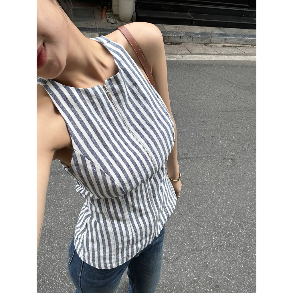 Helen Top - Stock Striped Tank Top (ภาพต้นฉบับ)l