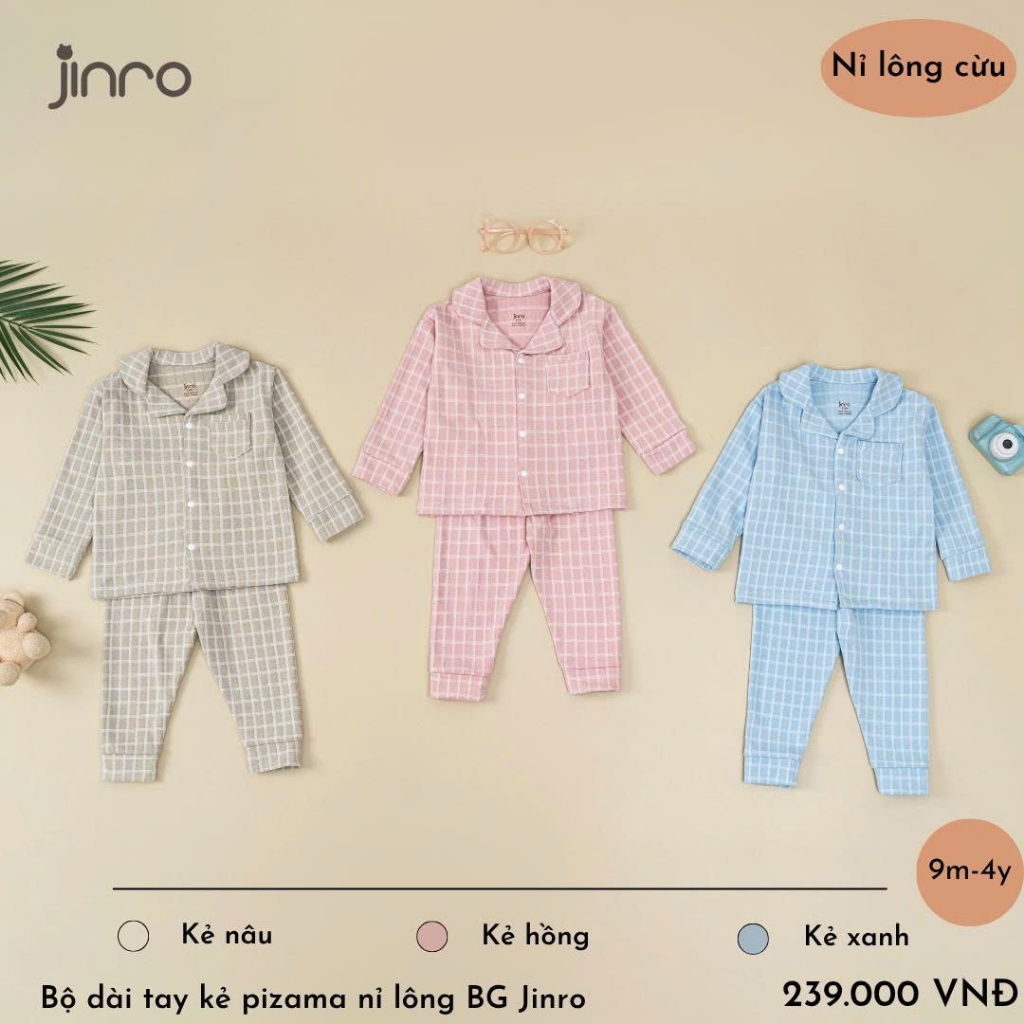 JINRO FLEECE Flannel PIJAMA SET สําหรับเด็ก