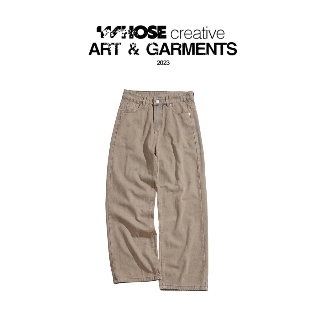 ASH BROWN WIDE STRAIGHT JEANS WHOSE - กางเกงยีนส์ขากว้าง STRAIGHT Hoes Studio 2161